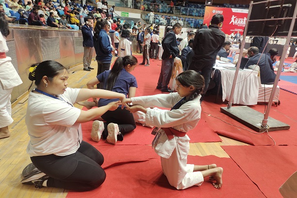 Faculty of Physiotherapy is provides First Aid and Physiotherapy service in All India National Karate Championship