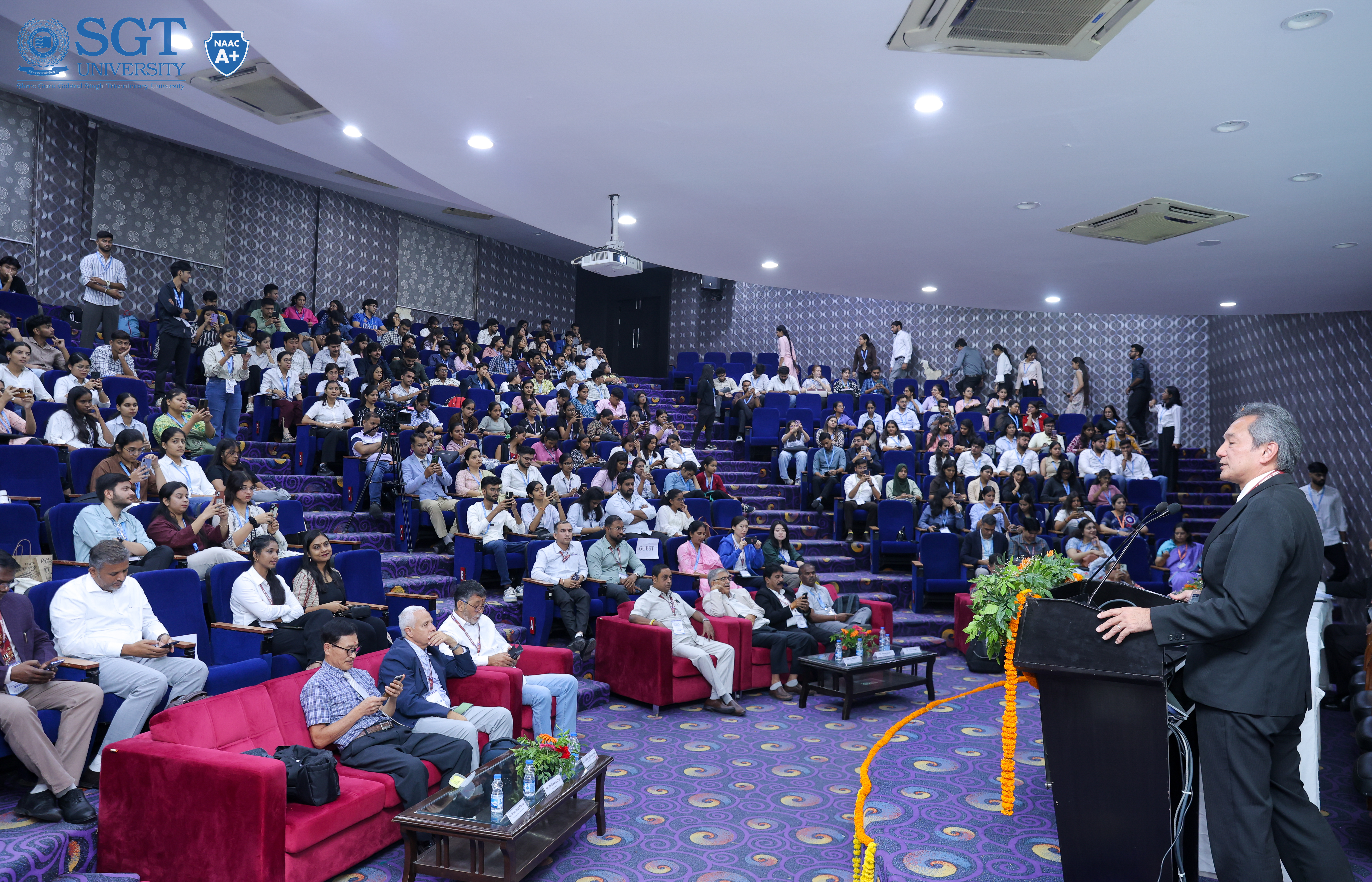 Delegates and speakers at TheraConnect 2025 during the inaugural ceremony at SGT University.