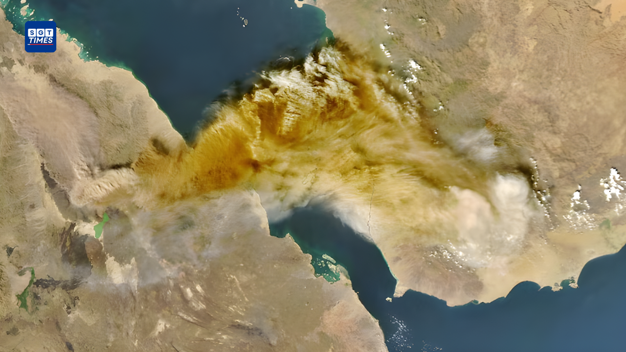 Satellite image showing rare eruption of Ethiopia’s Hayli Gubbi volcano after 10,000 years.
