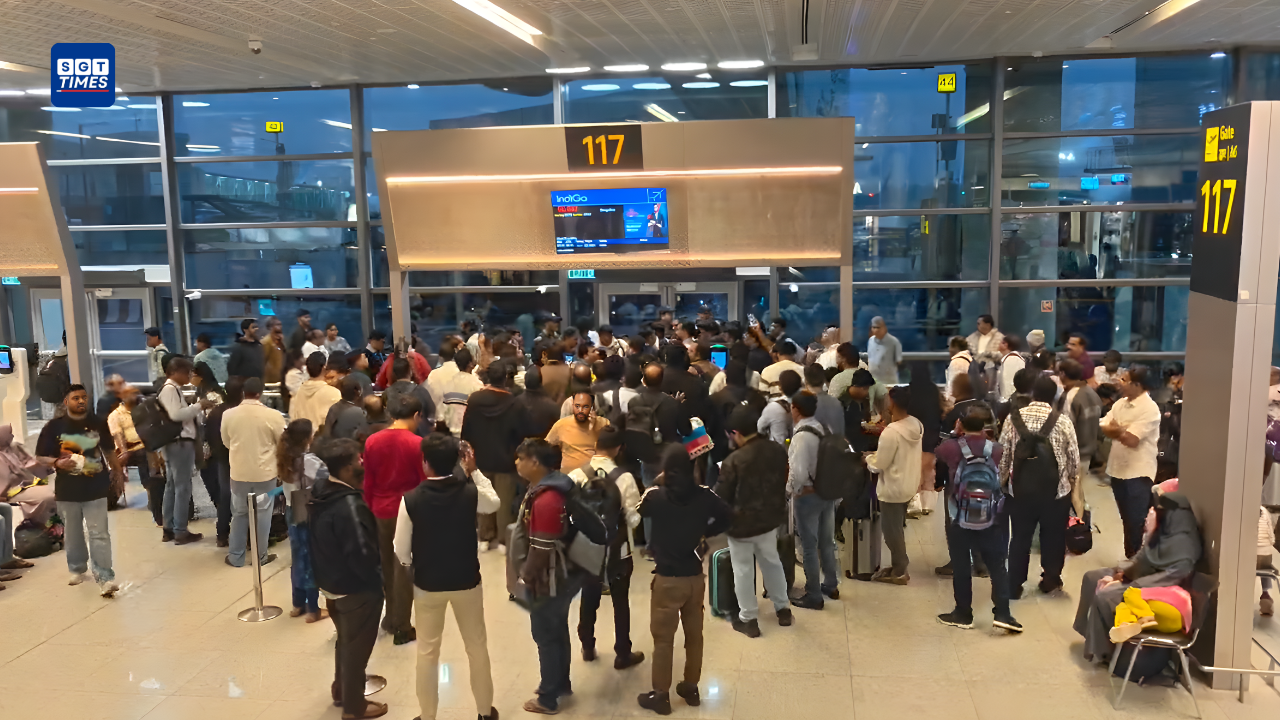 Crowded Hyderabad airport as IndiGo flights remain cancelled
