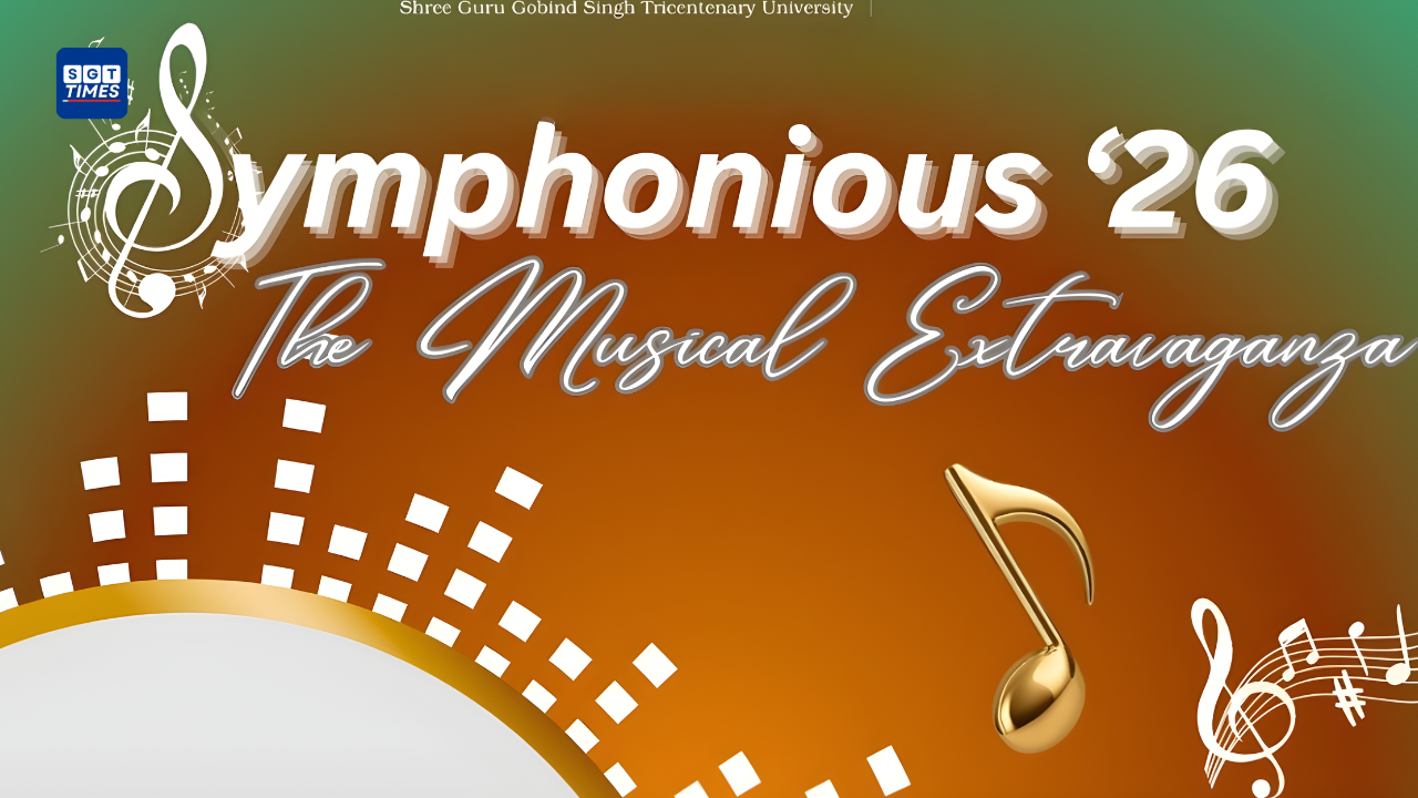 Symphonious ’26 musical event at SGT University Cultural Ground with live band performance