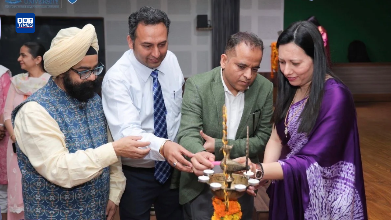Dr. Poonam Malik conducting a guided bone regeneration workshop at Faculty of Dental Sciences, SGT University.