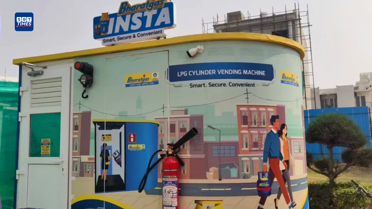 LPG vending machine installed in Gurgaon for instant gas cylinder exchange