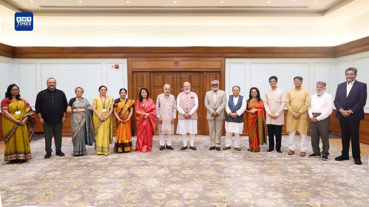 PM Narendra Modi meeting IGNCA trustees in New Delhi to discuss cultural promotion and museum development