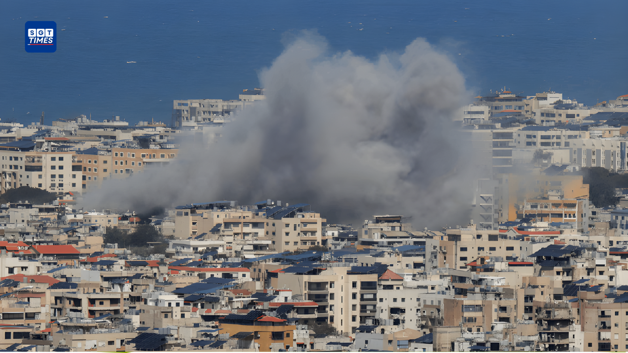 Damaged aircraft at airport runway with emergency response teams nearby