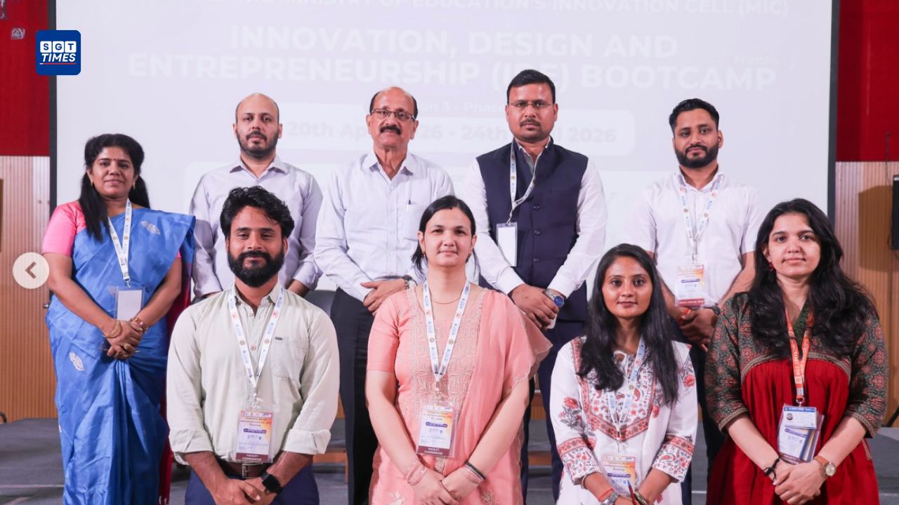 Students participating in IDE Bootcamp 2026 session at SGT University Gurugram