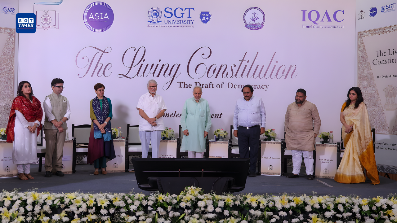 Digital Constitution Museum launch event at SGT University with dignitaries and officials