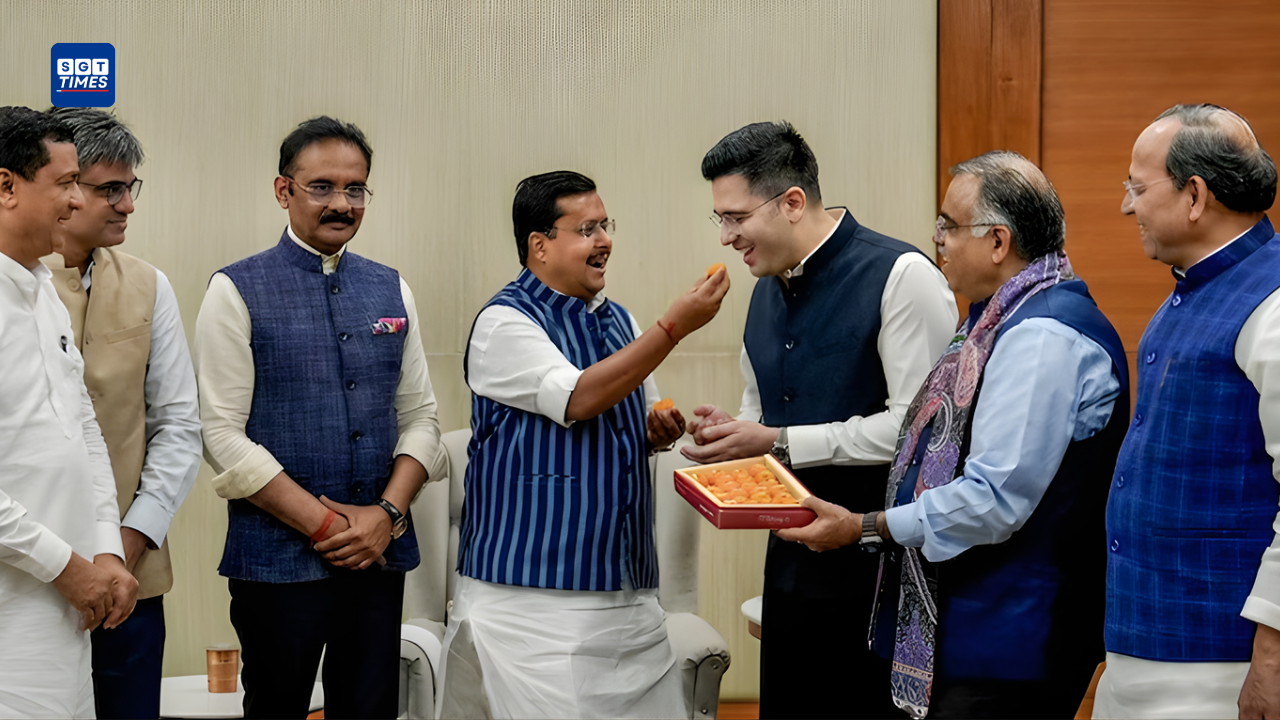 AAP leader Sanjay Singh addressing media on MP disqualification issue