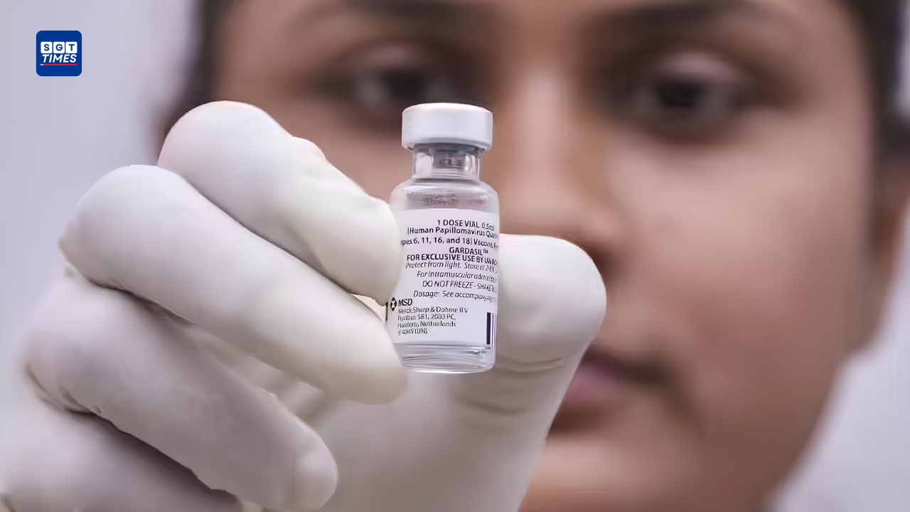Healthcare workers conducting HPV vaccination drive in Haryana schools
