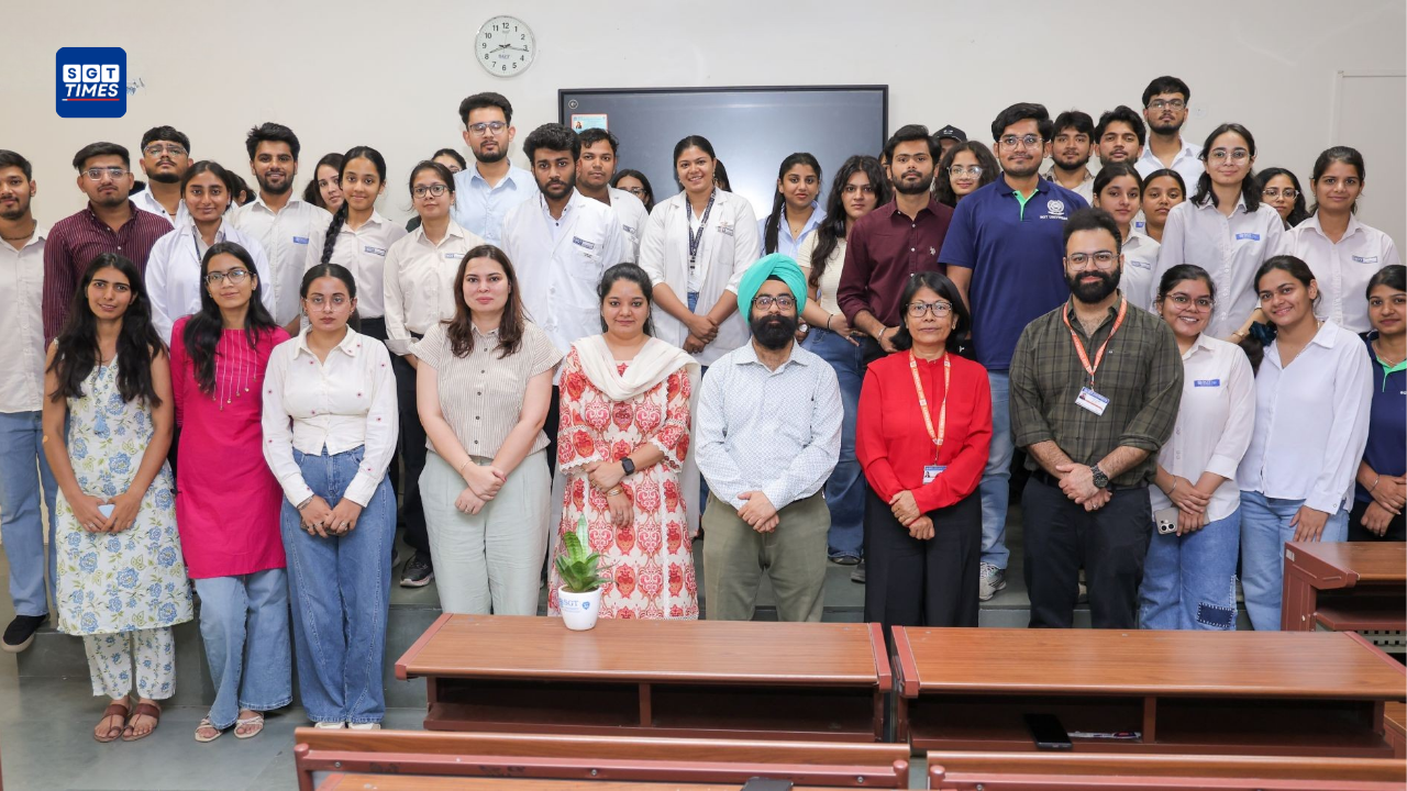 Dr. Sarju Devi addressing BDS students during employability skills workshop at SGT University.