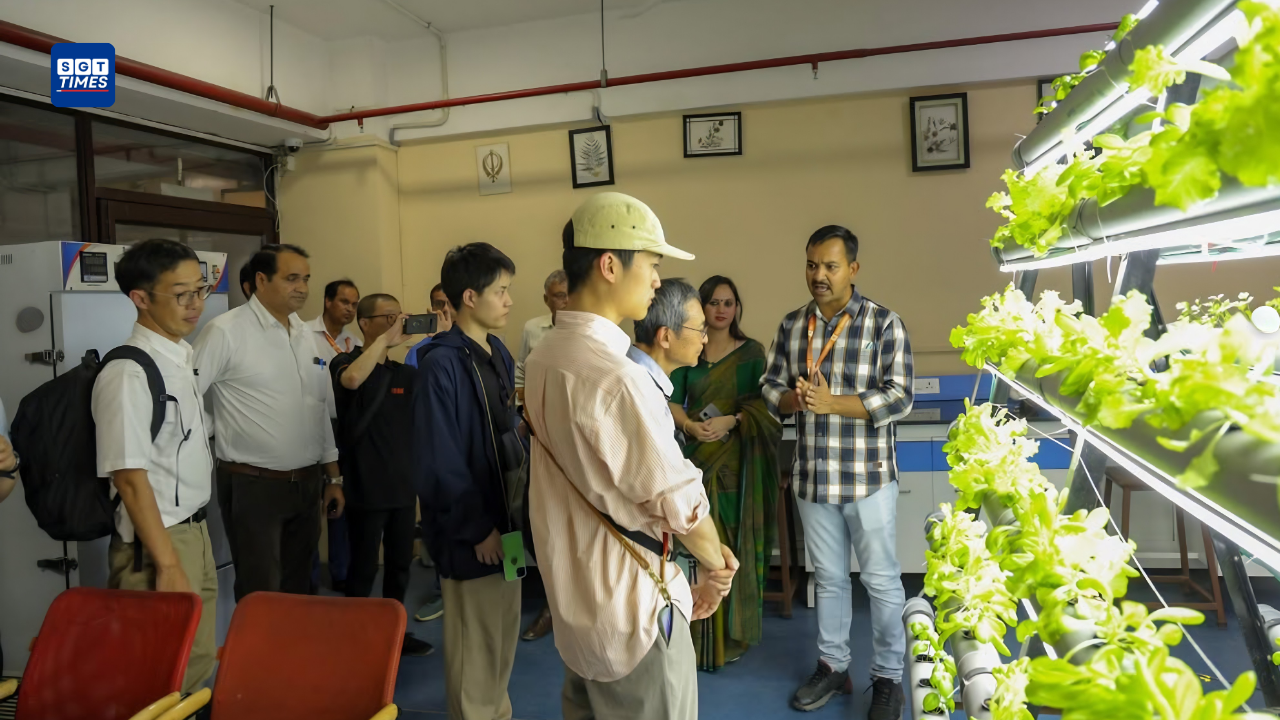 Japanese delegation visiting SGT University for agricultural research collaboration and academic partnership