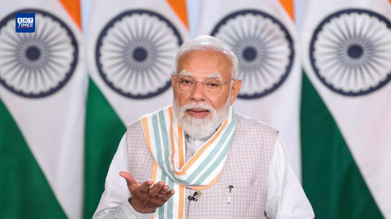 Prime Minister Narendra Modi speaking during his visit to Slovakia while welcoming the Iran-U.S. agreement to end the West Asia conflict.