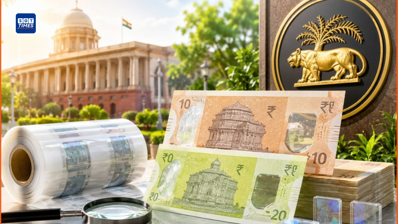 Representative image of Indian ₹10 and ₹20 currency notes as RBI plans polymer banknote field trials.