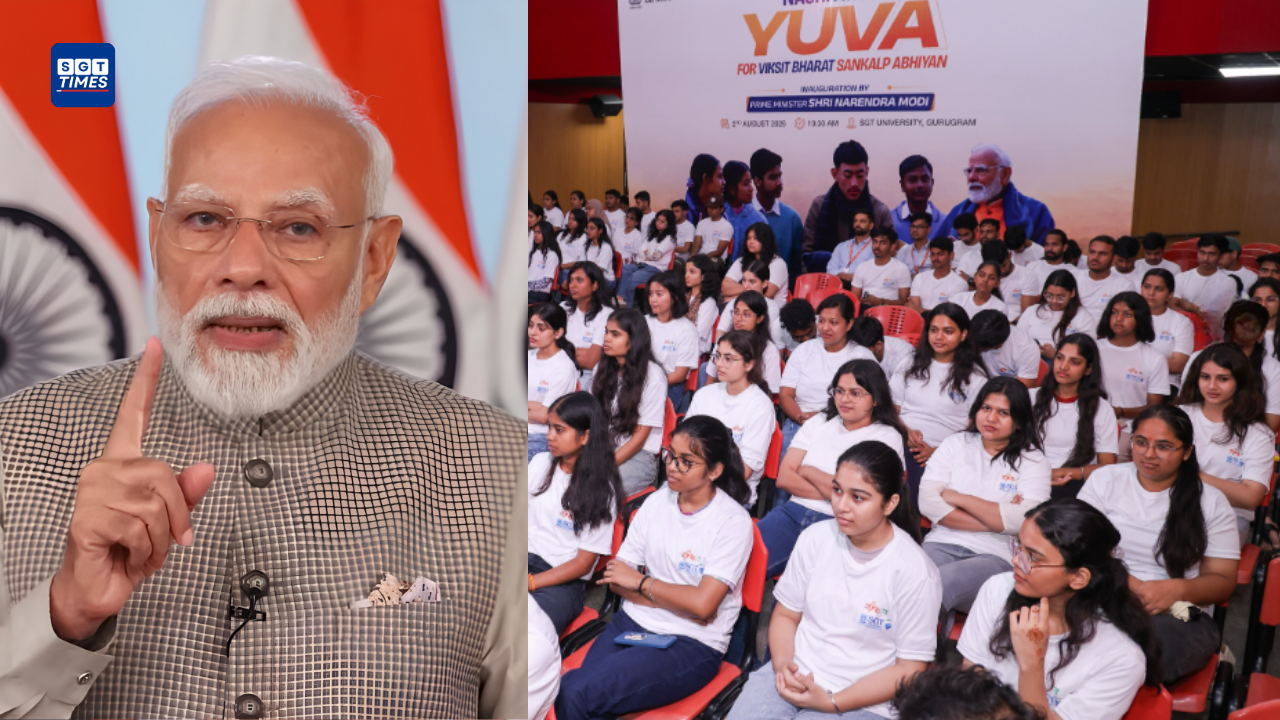 PM Modi Launches 100-Week Nasha Mukt Yuva Campaign Prime Minister Narendra Modi addresses youth during the Nasha Mukt Yuva campaign, alongside Commonwealth Games 2026 and Ahmedabad 2030 updates.