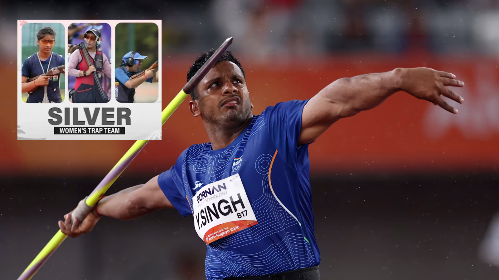 India Shines at Asian Games 2026 with Double Podium Finish in Javelin Indian athletes celebrating their medal-winning performances at the Asian Games 2026.