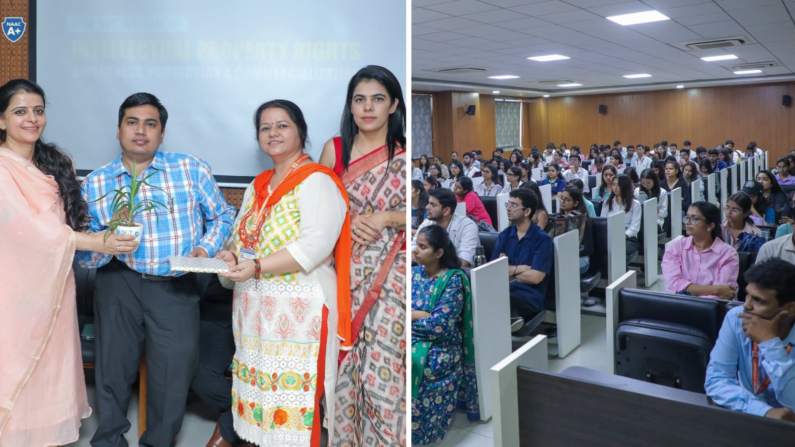 SGT University Organizes Workshop on Intellectual Property Rights, Innovation and Commercialization Experts address participants during an Intellectual Property Rights awareness and commercialization workshop organized by SGT University’s IPR Cell and Research and Development Cell.